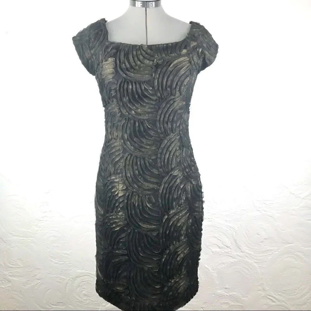 Jessica Howard Evenings Black Ruched Pencil Dress